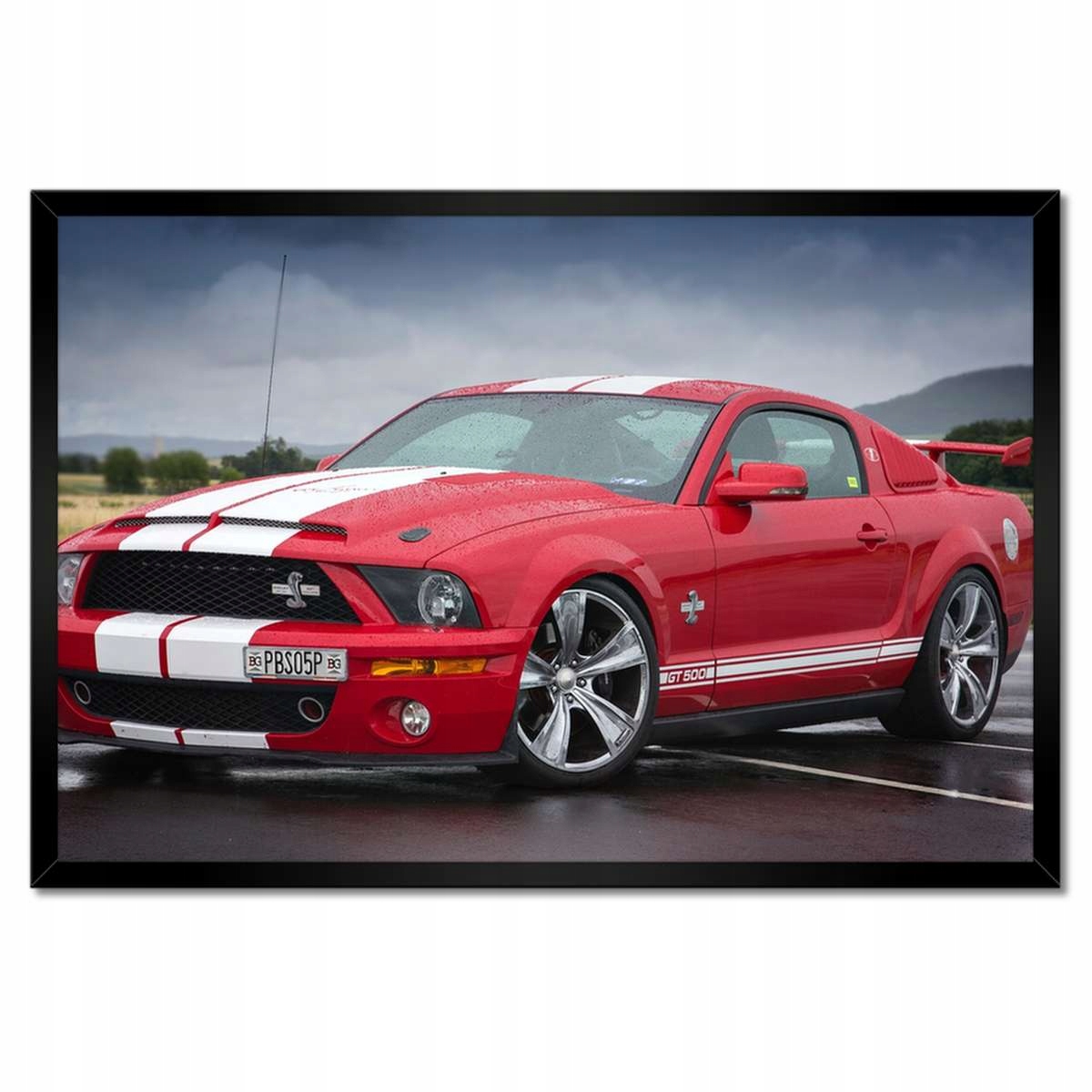 Plakáty v rámu 60x40 Červený Ford Mustang Usa