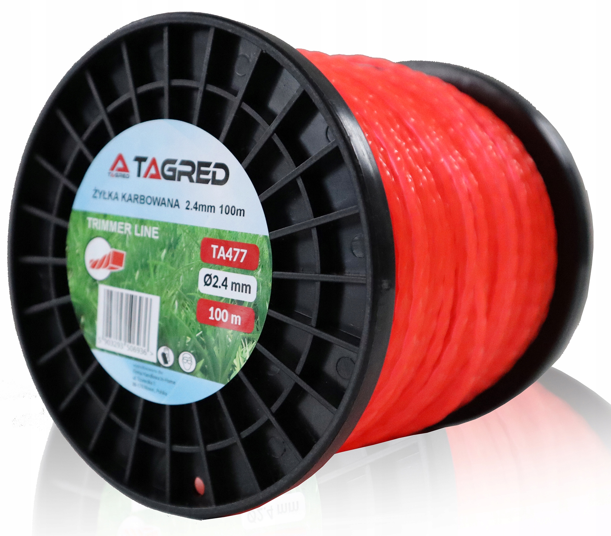 ŻYŁKA TNĄCA DO KOSY KARBOWANA 2,4 MM 100M MOCNA EAN (GTIN) 5903293506936