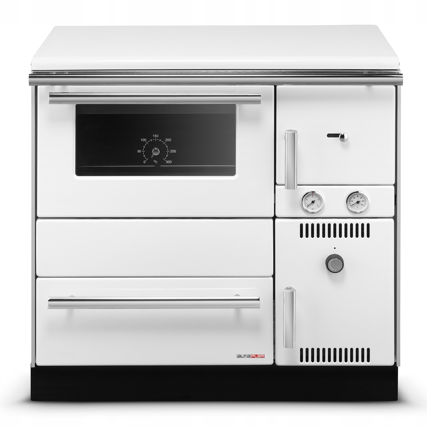 Uhlíková kuchyně s vodním pláštěm Alfa, kotel levý