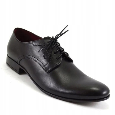 

Pilpol 1672 C121 czarne derby półbuty wizytowe 41