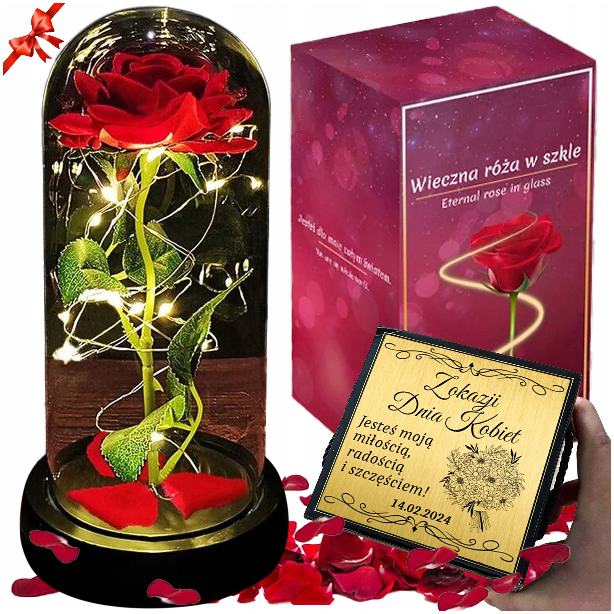 Dárek Pro Ženu, Maminku, Manželku, Babičku K 40 50. Narozeninám, Led Růže Gravírování