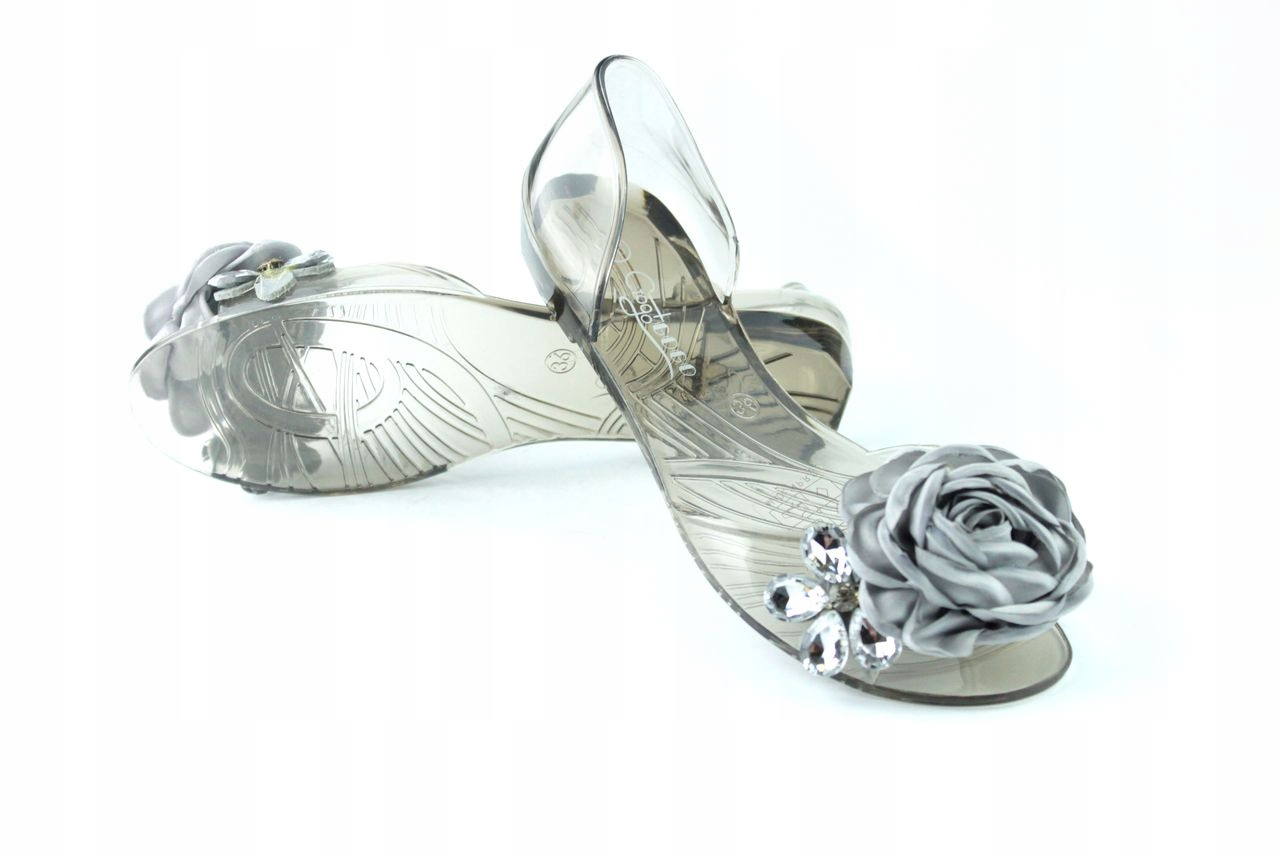 

G558 Modne Gumowe Baleriny Meliski Lato r.37