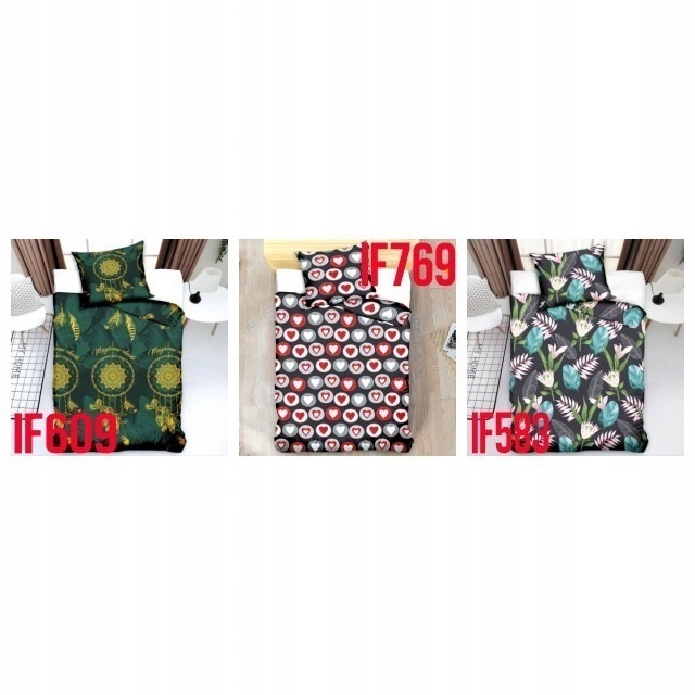 POŚCIEL 140x200 ELEGANCKA WZORY +POSZEWKA 70x80 KOMPLET ZESTAW RÓŻNE WZORY Rodzaj zapięcia zamek błyskawiczny