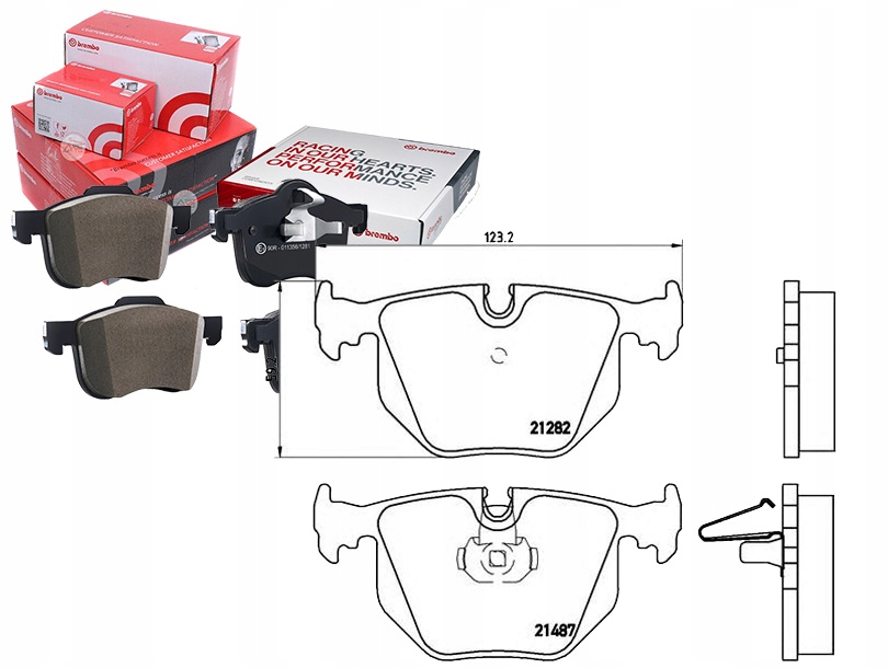 Brembo Brzdové Destičky Bmw X3 E83 04- Zadní
