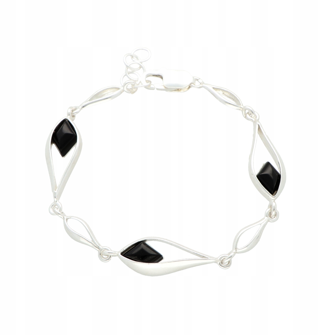 Náramek s onyxem stříbro