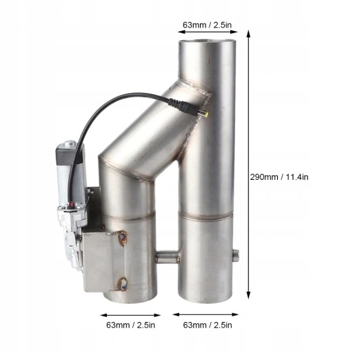 ELEKTRYCZNA PRZEPUSTNICA WYDECHU NA PILOTA 2.5IN Wersja Europejska