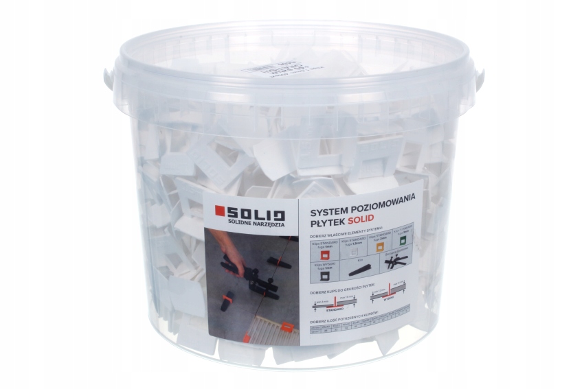 Klipsy pro vyrovnávání dlaždic Solid 1,5 mm Silné Opakovaně Použitelné klíny 440 ks