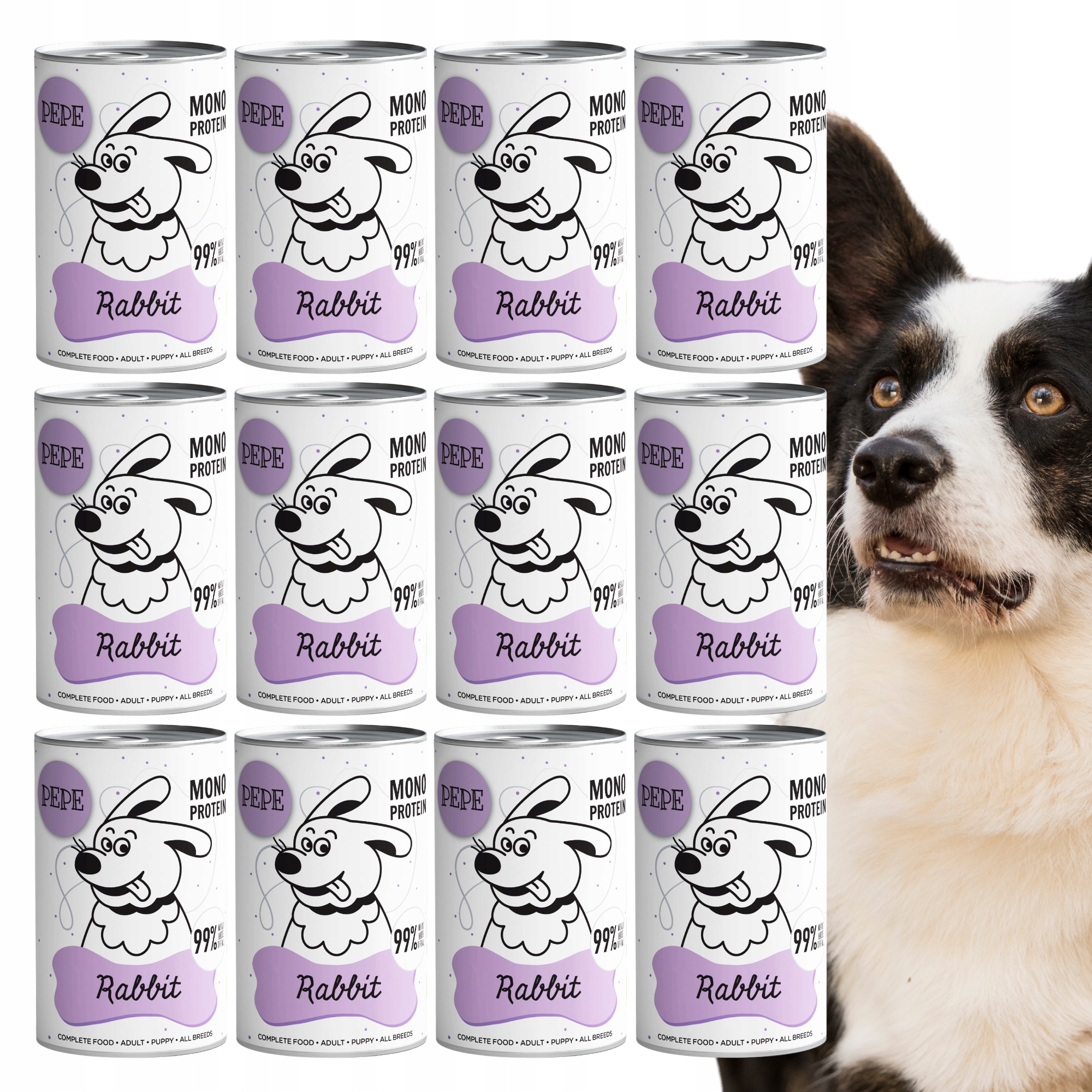 Paka Zwierzaka Karma mokra Pepe Rabbit królik 12x400g