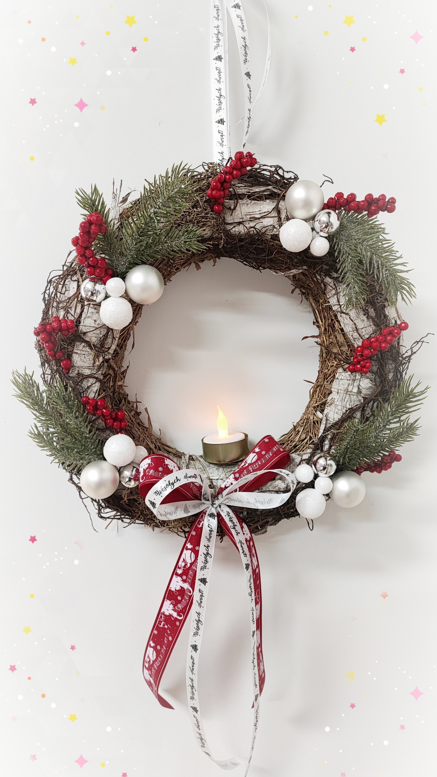 Stroik Świąteczny Wianek naturalny na drzwi Kod producenta 1234
