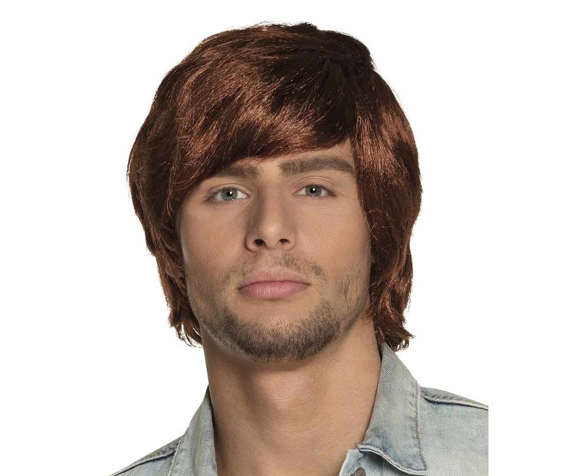 Sztuczna Peruka Brązowe Męskie Włosy Marka Boland