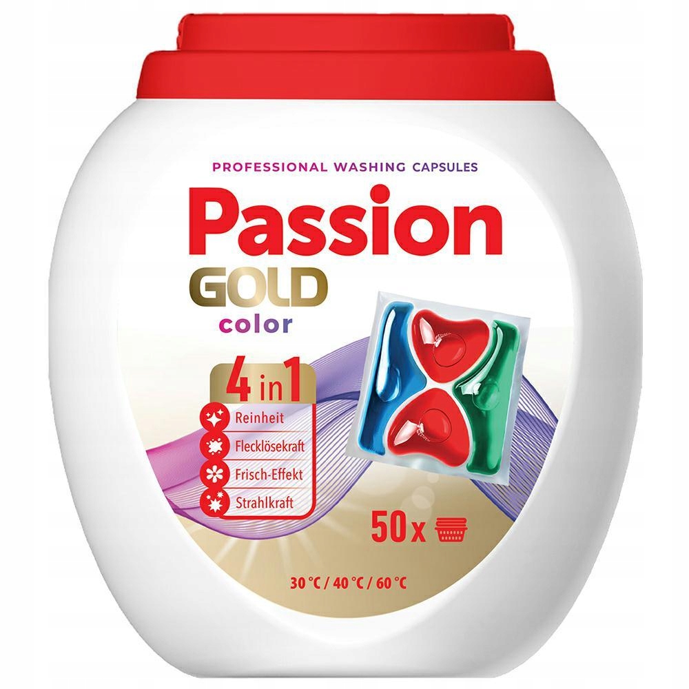 Levně Passion Gold Color 50 Caps 4in1 německé kapsle na praní barev