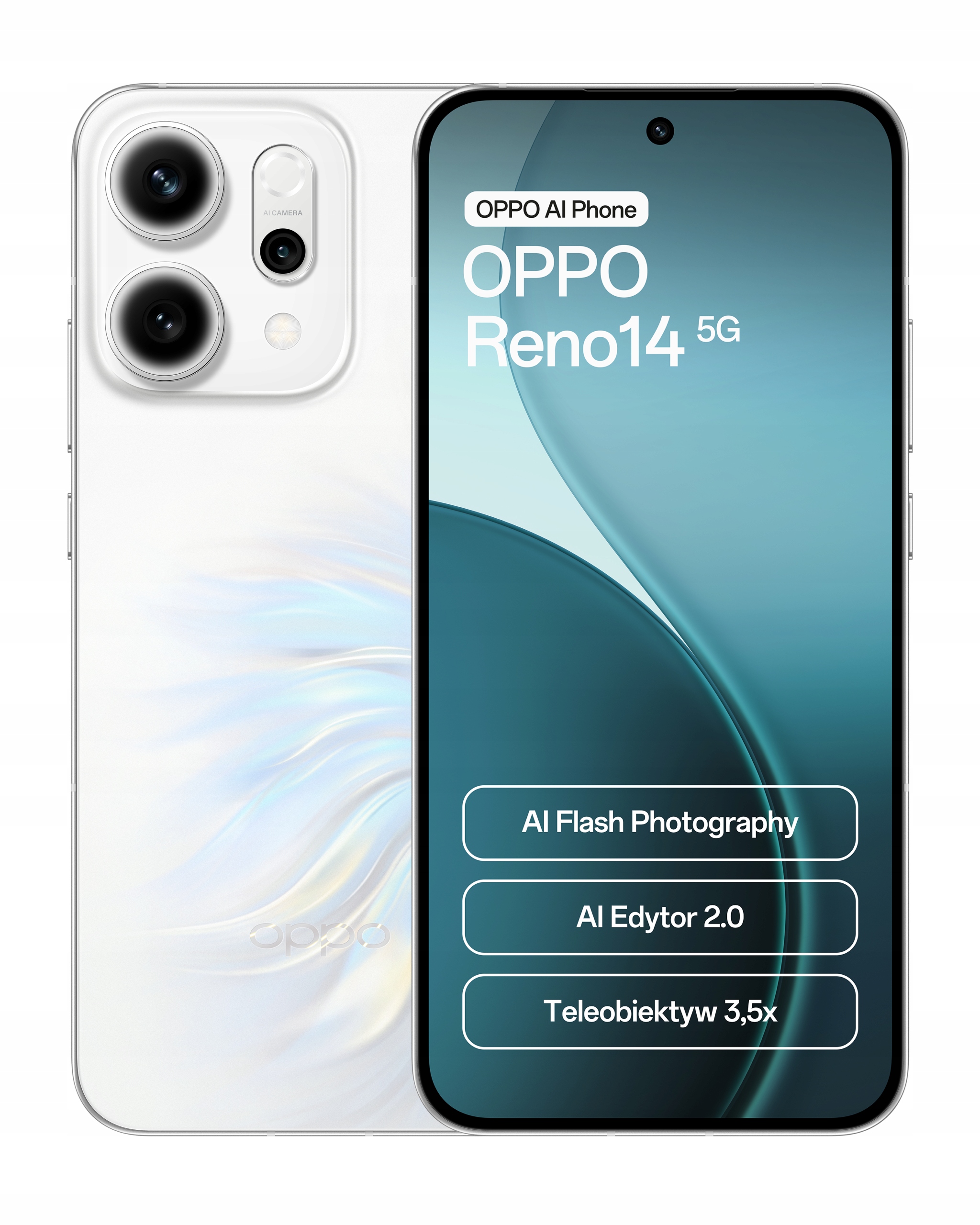 Smartfon Oppo Reno14 5G 12 Gb 256 Gb Biały