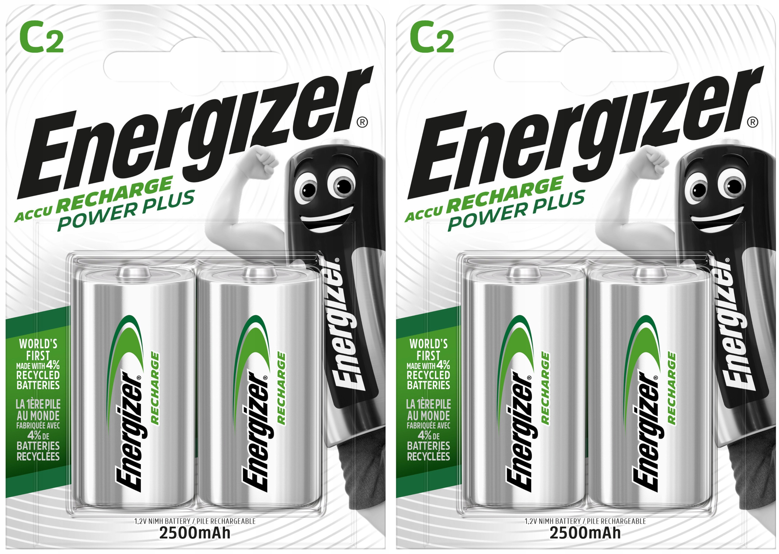 

4x Akumulatorki Energizer Power Plus C R14 2500mAh