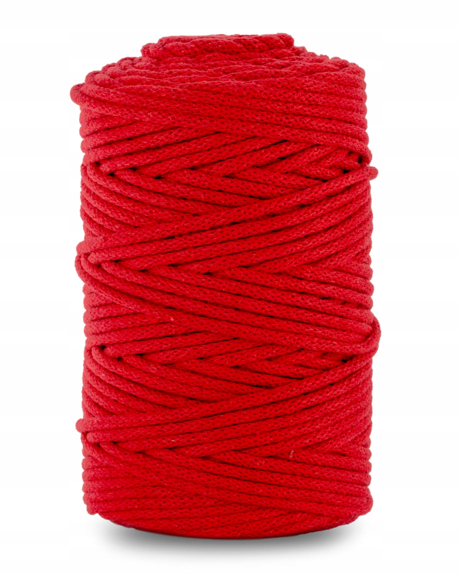 Sznurek bawełniany do makramy Czerwony 100m 5mm