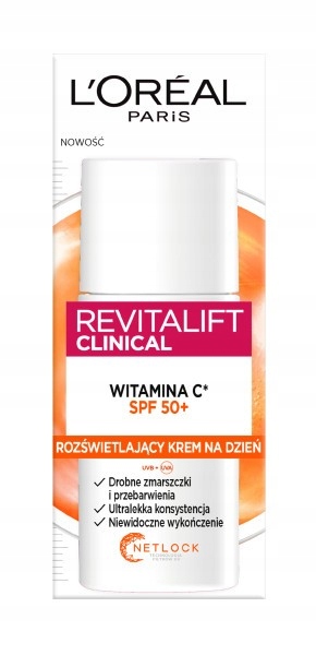 Loreal Revitalift Clinical Vitamín C* Rozjasňující denní krém SPF50+