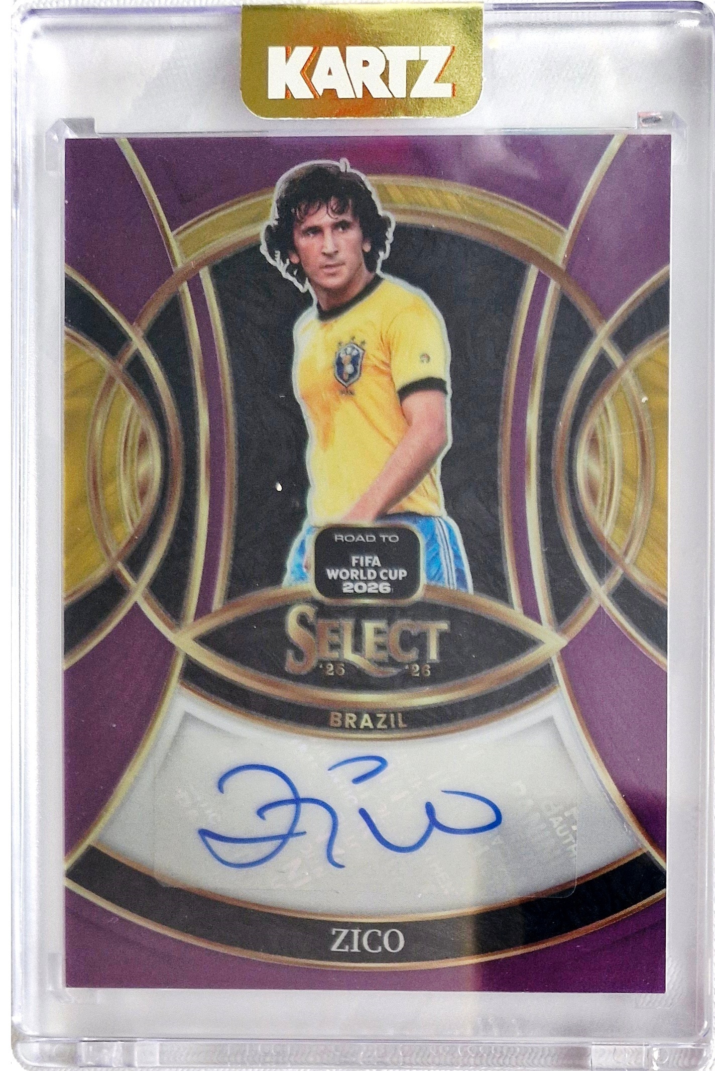 Zico 21/25 Panini Select Road To World Cup 2025/26 Brazylia Autograf Unikat