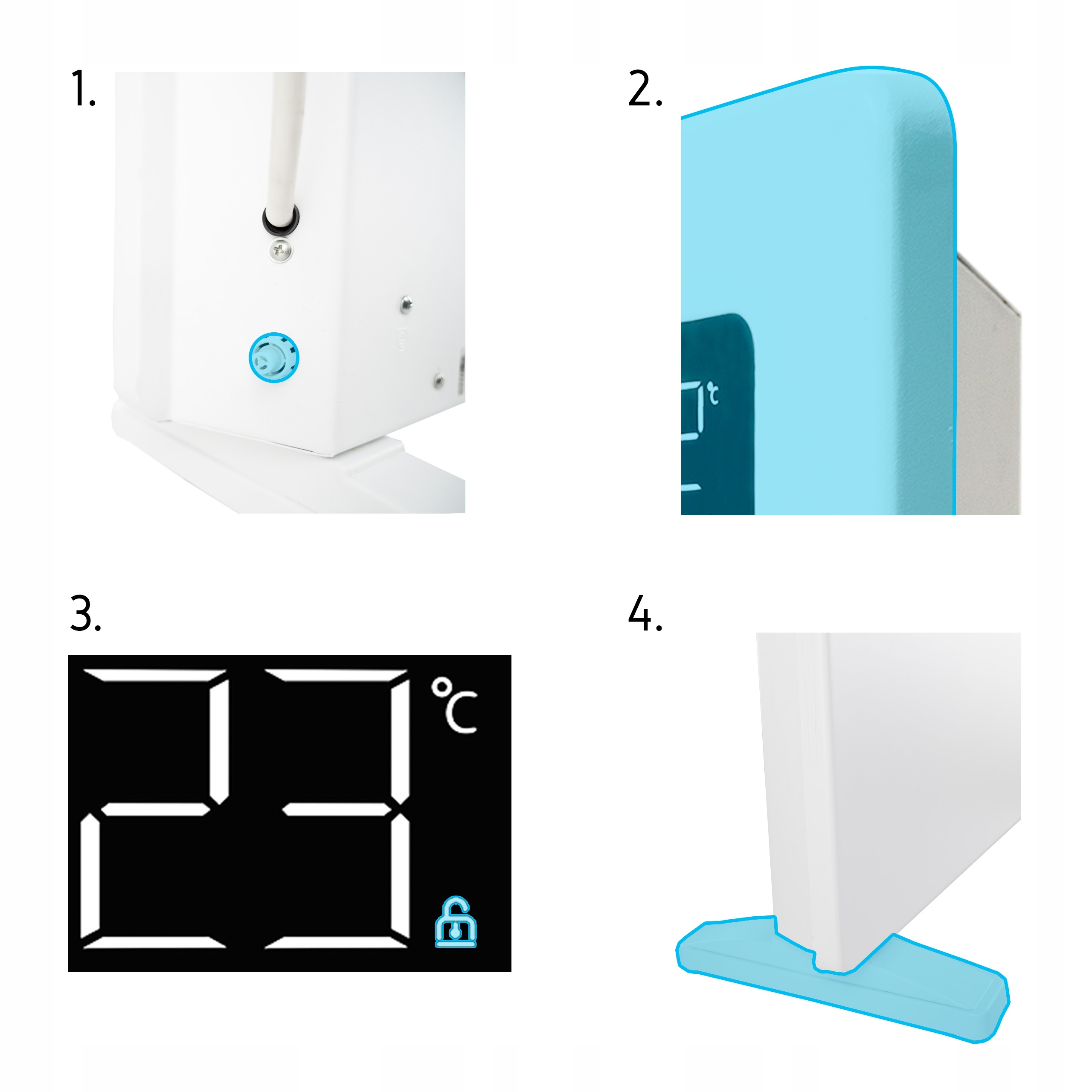 2w1 Grzejnik elektryczny Konwektorowy Panelowy Yoer +WiFi +Timer 2500W +ECO EAN (GTIN) 5906874237571