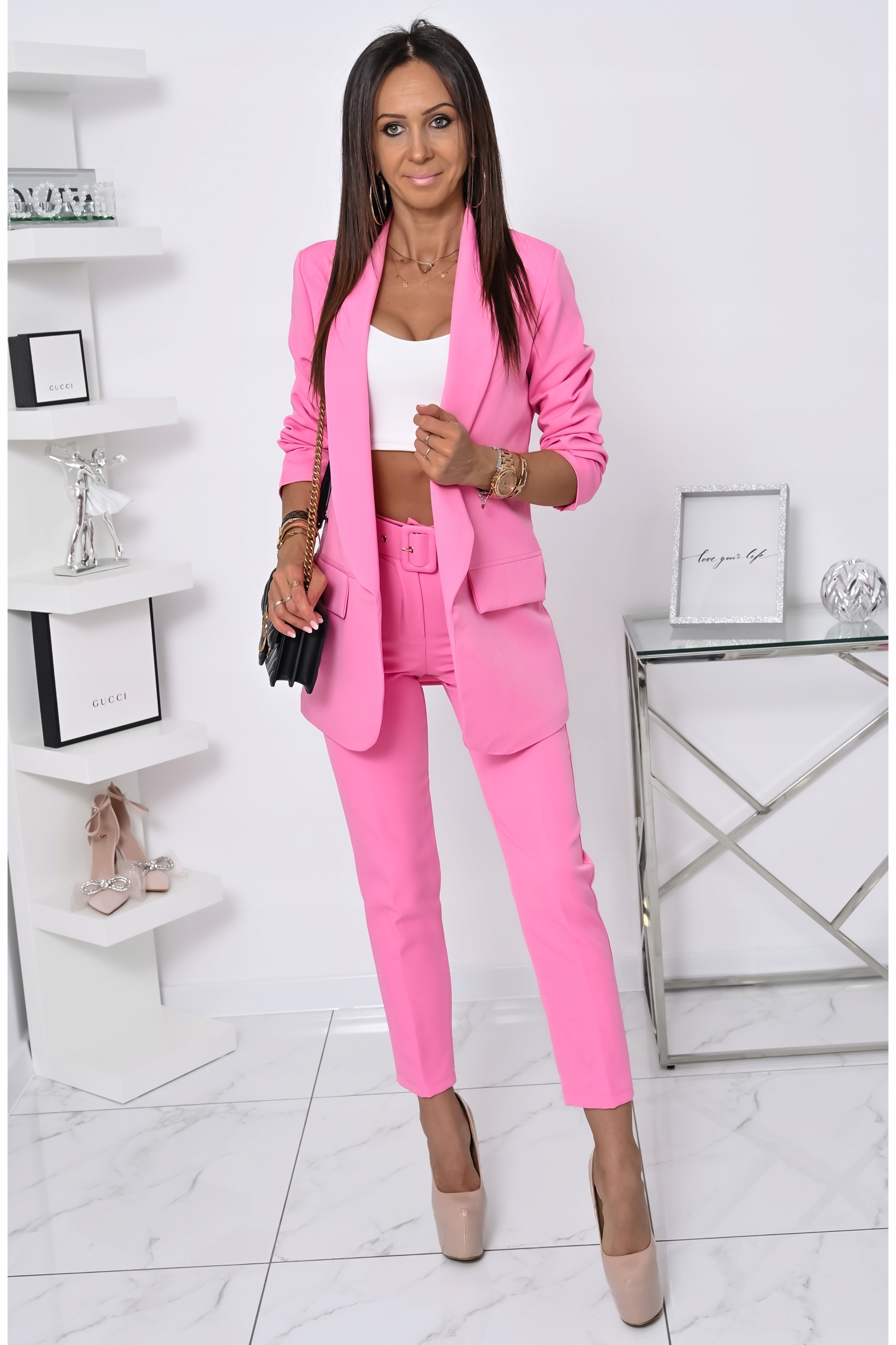 ELEGANCKI KOMPLET MARYNARKA + SPODNIE ARLETTE! WZ.2 XXL Marka inna