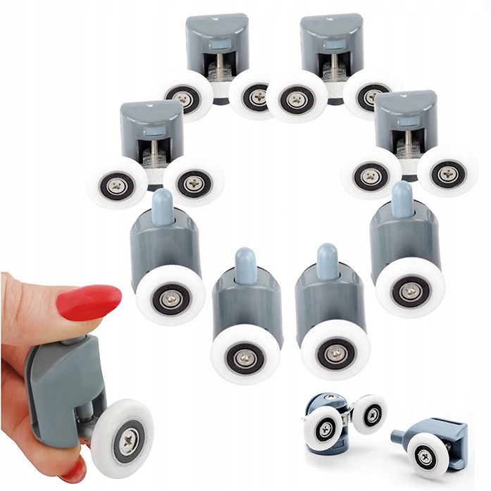 ROLKI DO KABINY PRYSZNICOWEJ KÓŁKA KOMPLET 8 ROLEK