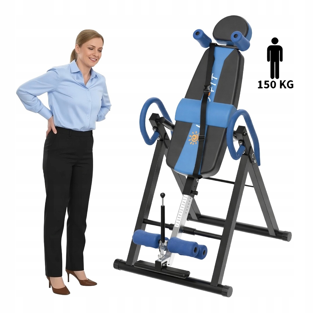 Ławka Grawitacyjna Inwersyjna Treningowa Rehabilitacyjnа Halo-Fit Niebieska