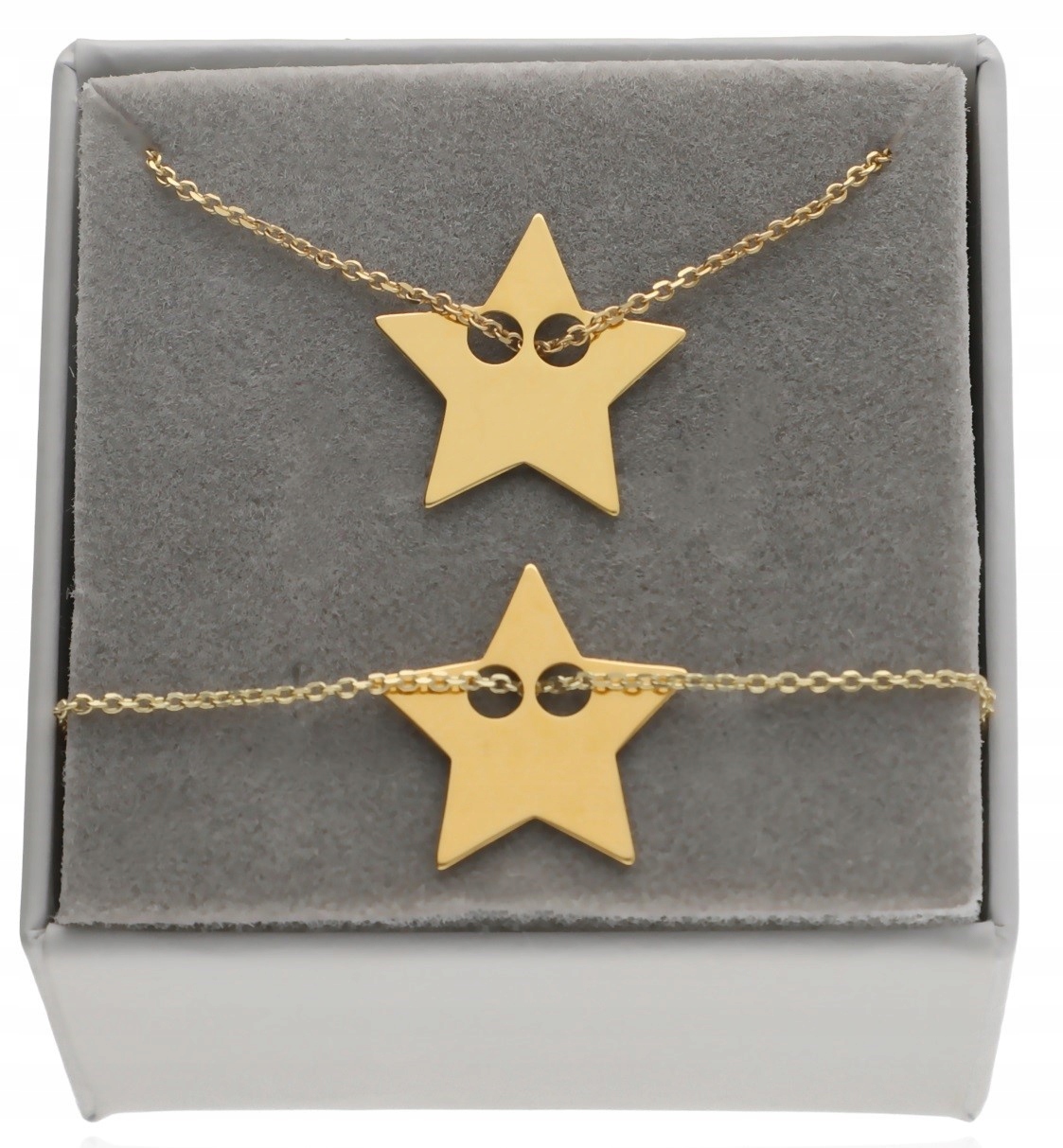 Komplet celebrity zlatá Hvězda stříbro 925