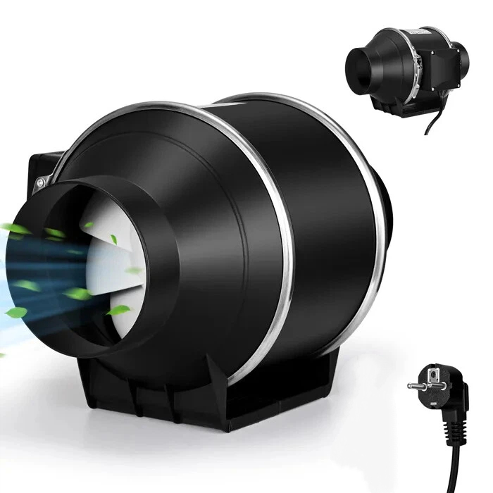 Kanálový Ventilátor 100 Tichý průmyslový odtahový pro garáž