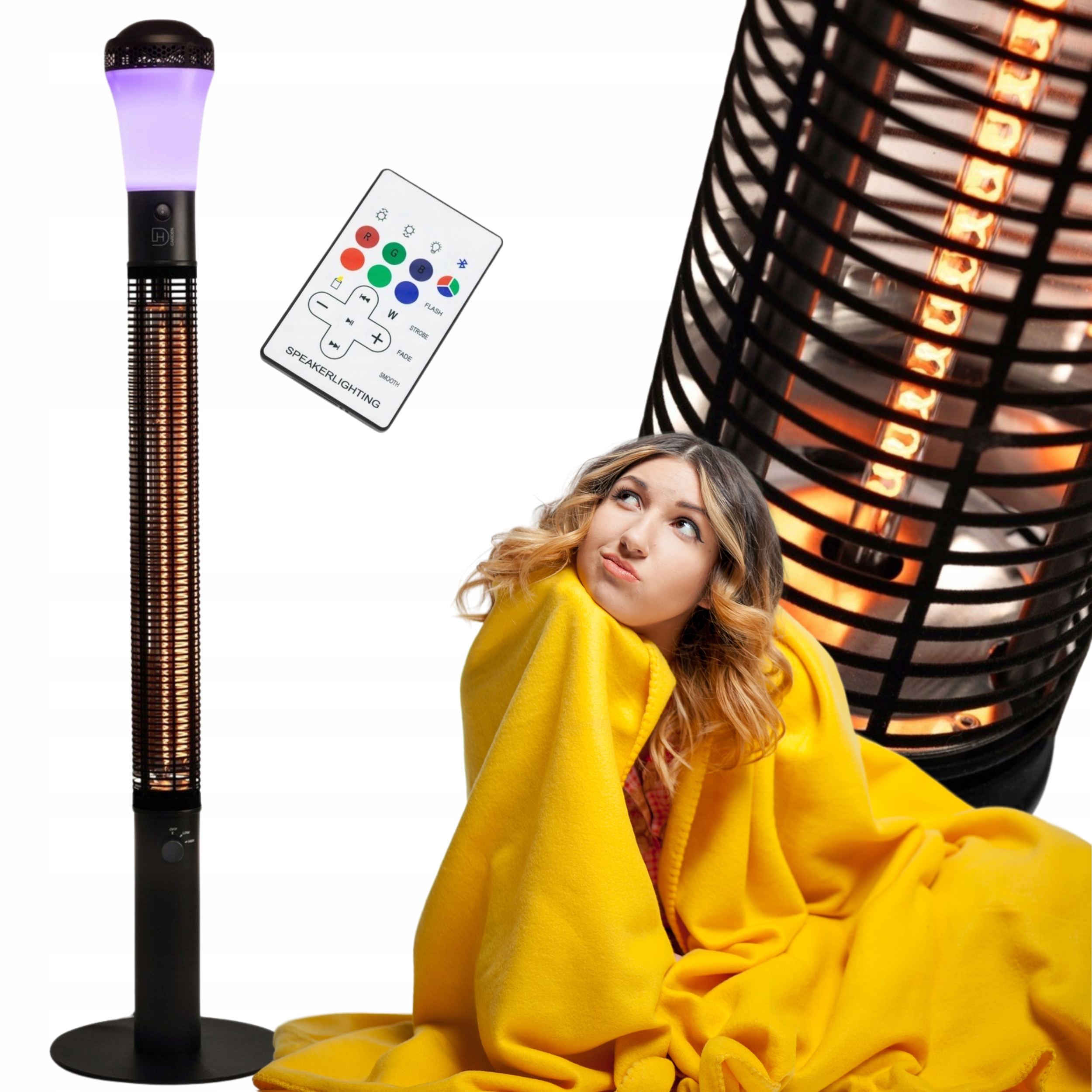 Infračervený Ohřívač Topná Lampa Zářič Terasa Balkon 1500W IP65