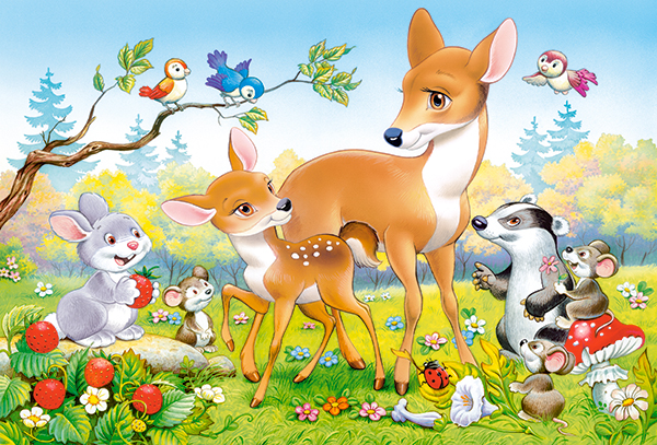 

Puzzle Maxi 40 Leśne Zwierzęta Jelonek 4+ Castor