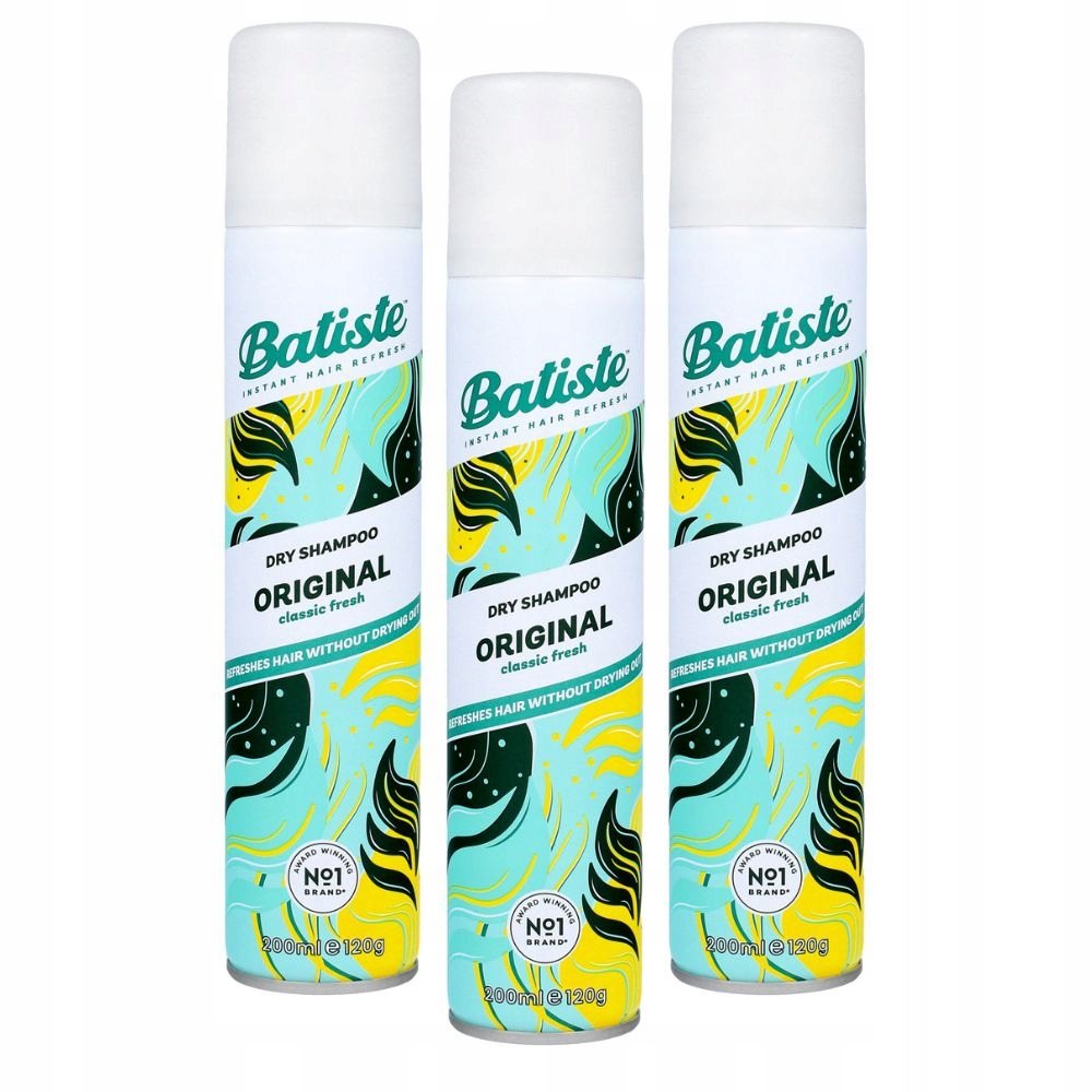 Batiste Original Suchy szampon spray 200 ml 3 szt.
