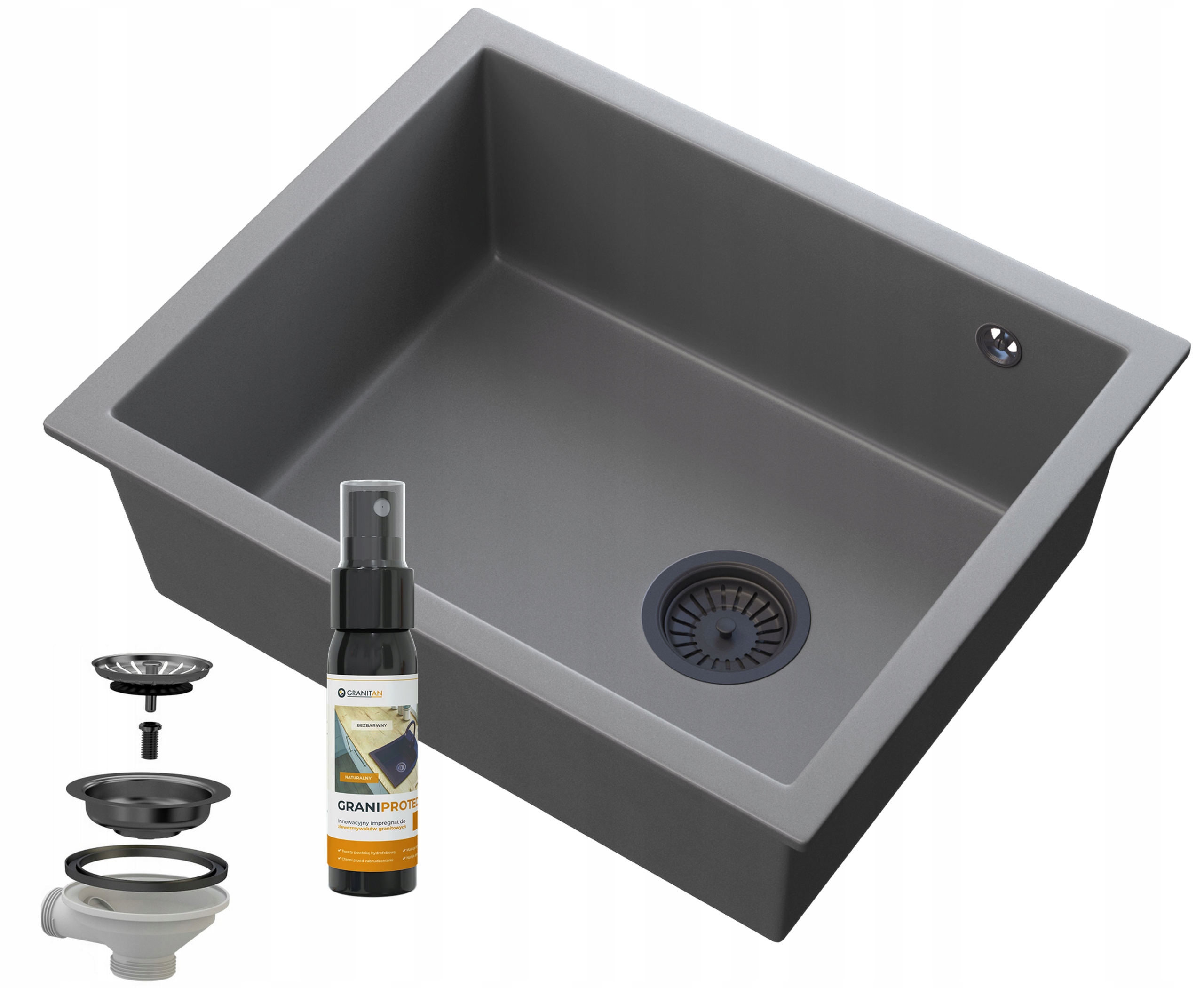 Šedý Poddoskový Drez, Čierny, Závesný Salix