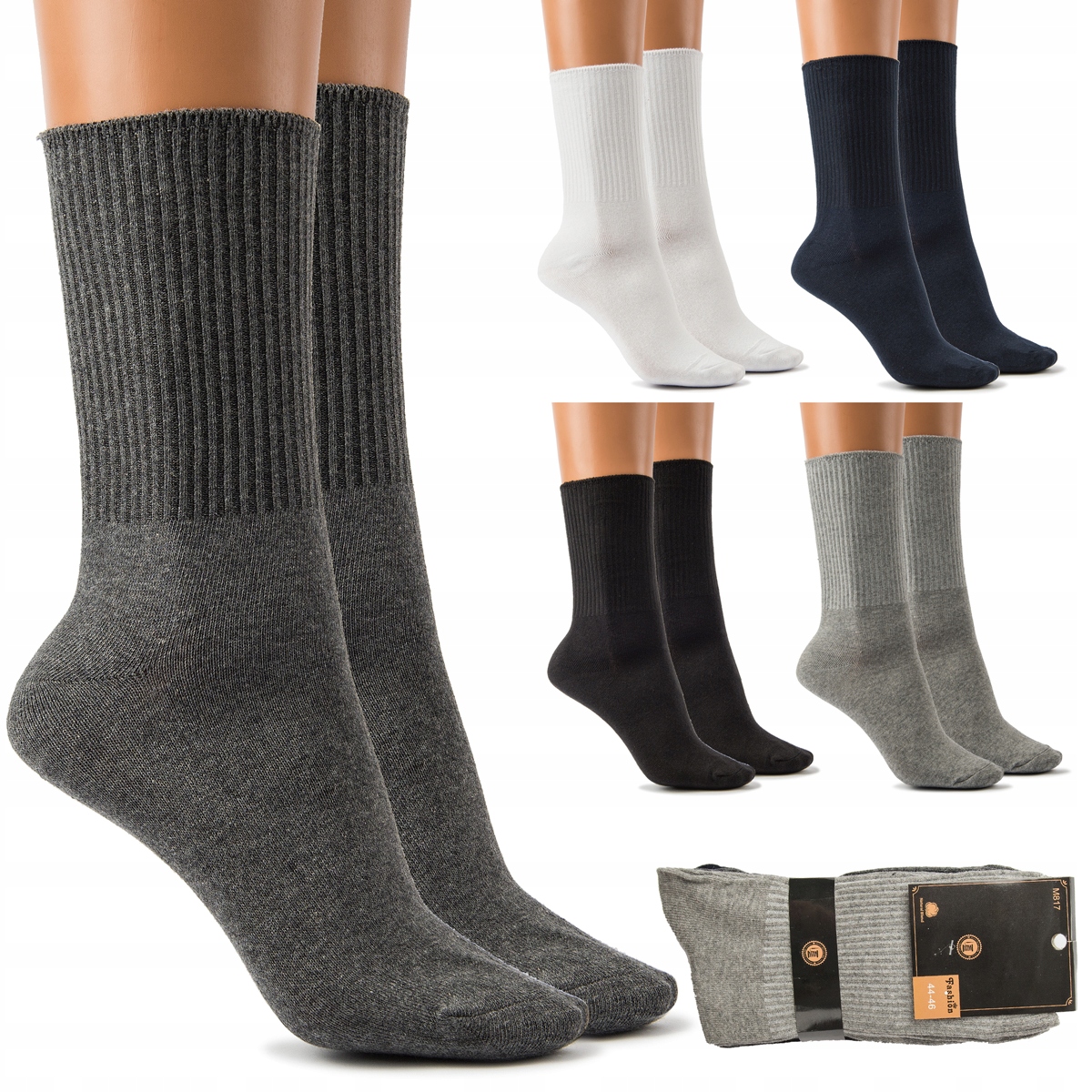 

5x Skarpety Męskie Bawełniane Ciepłe Premium 44-46