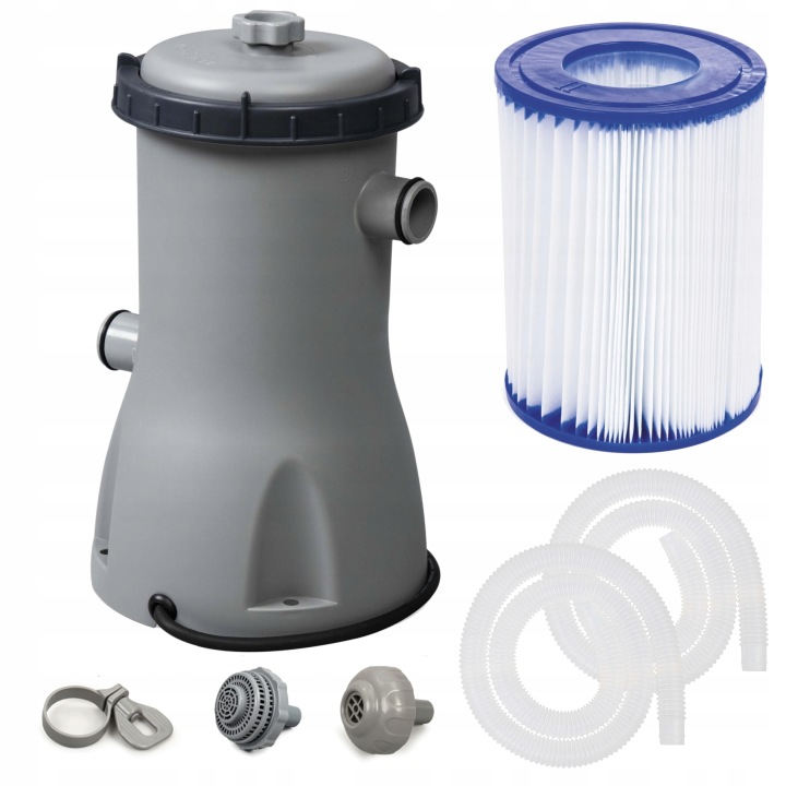 Pompa Filtrująca Do Basenu 3028 l/h Bestway 58386 Węże Filtr