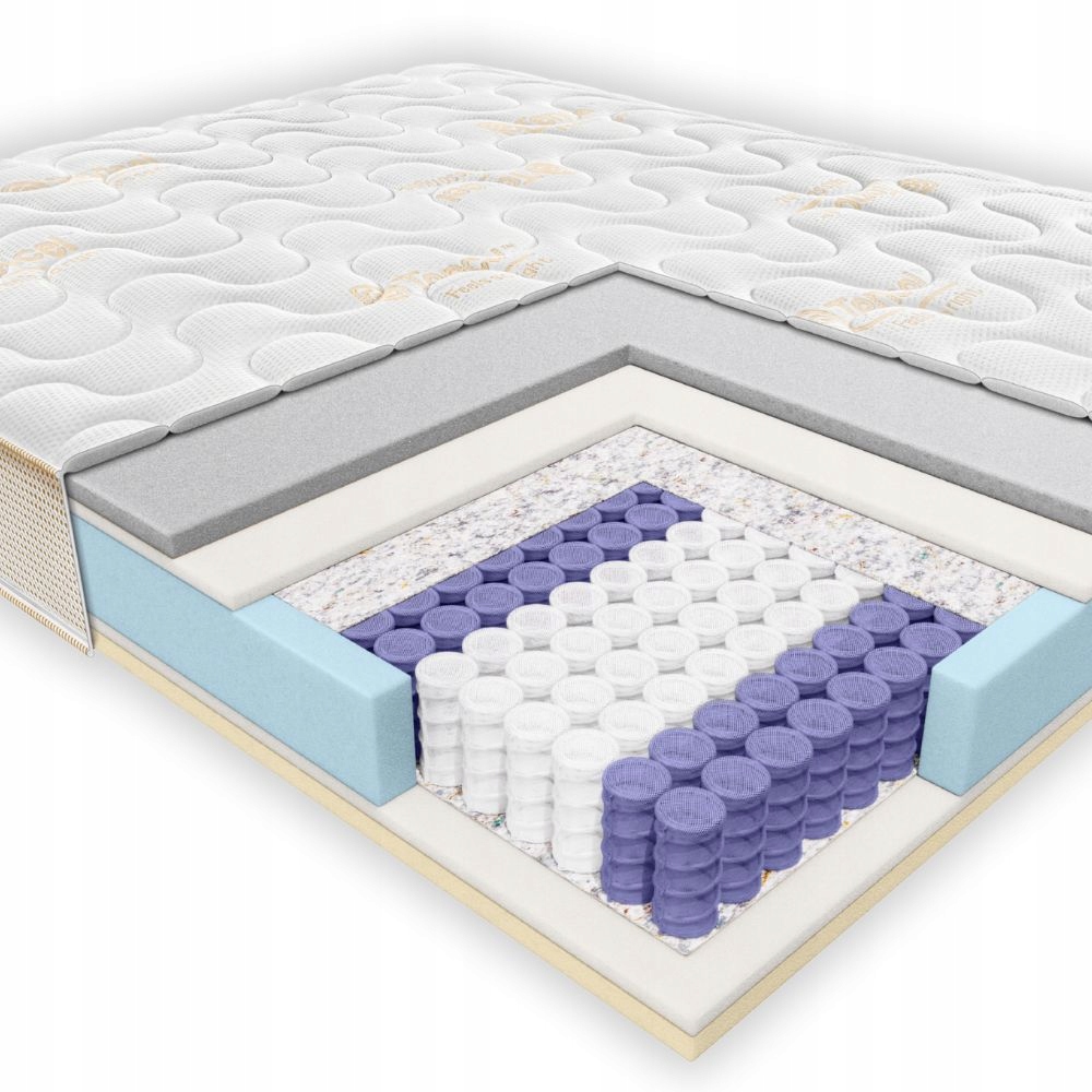 Matrace Janpol Enyo s pružinami 180x200 cm, kapesní, H3 tvrdá, Tencel