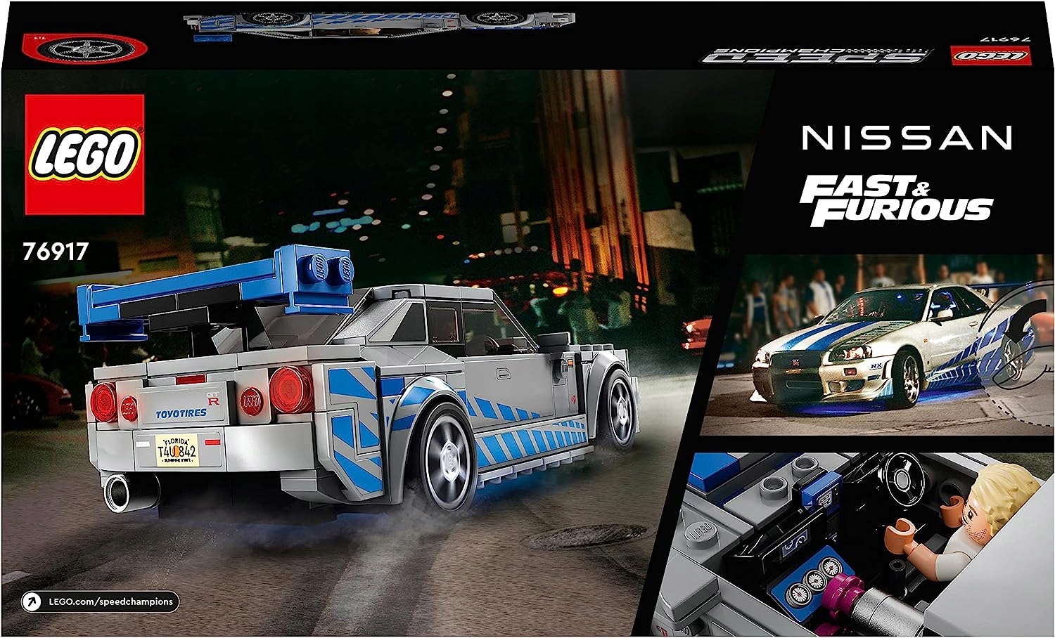 LEGO FAST&FURIOUS NISSAN SKYLINE MODEL GT-R R34 SUPER PREZENT + MINIFIGURKA Liczba elementów 319 szt.