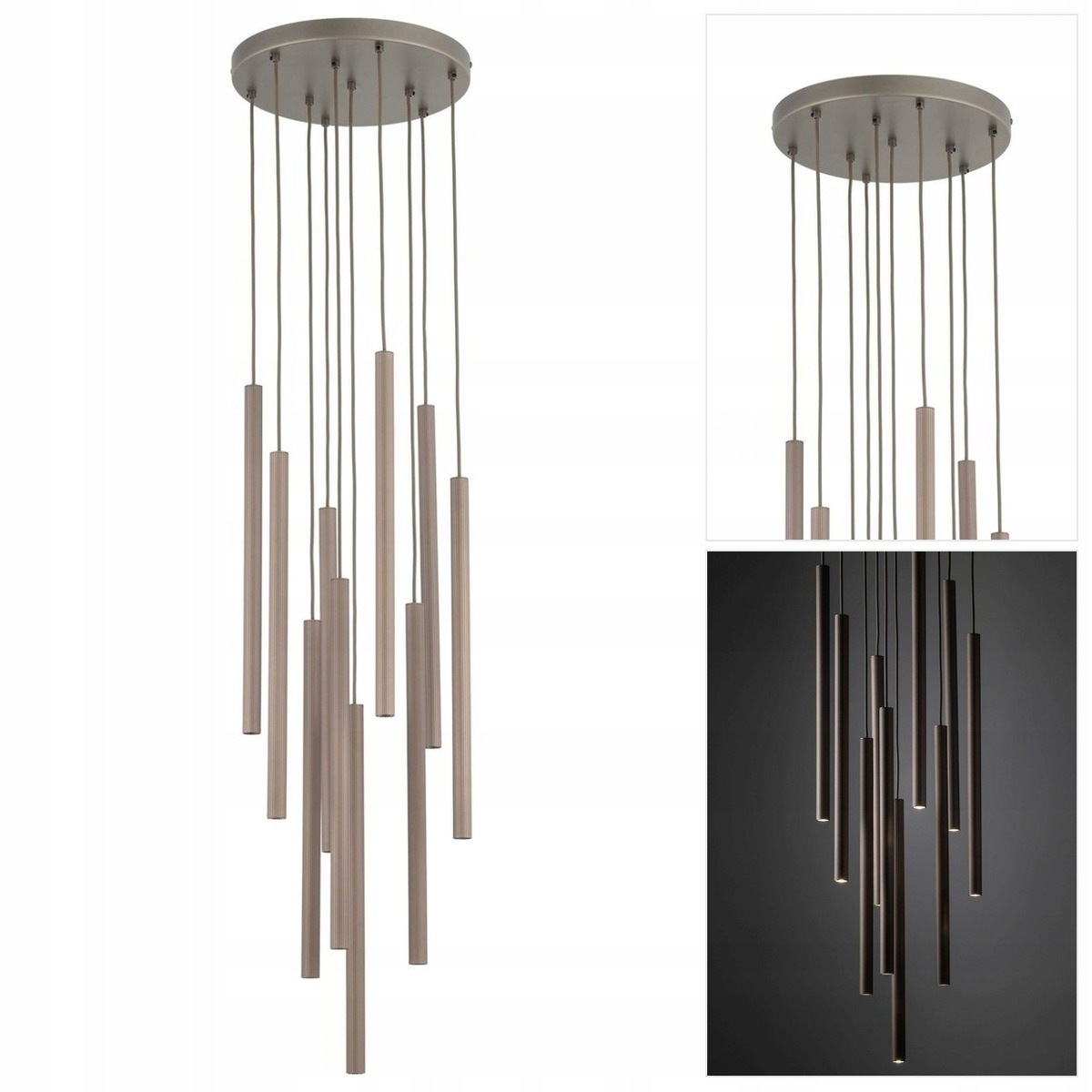 Hnědá závěsná lampa Ferro s nastavitelnou výškou nad jídelním prostorem Tk Lighting