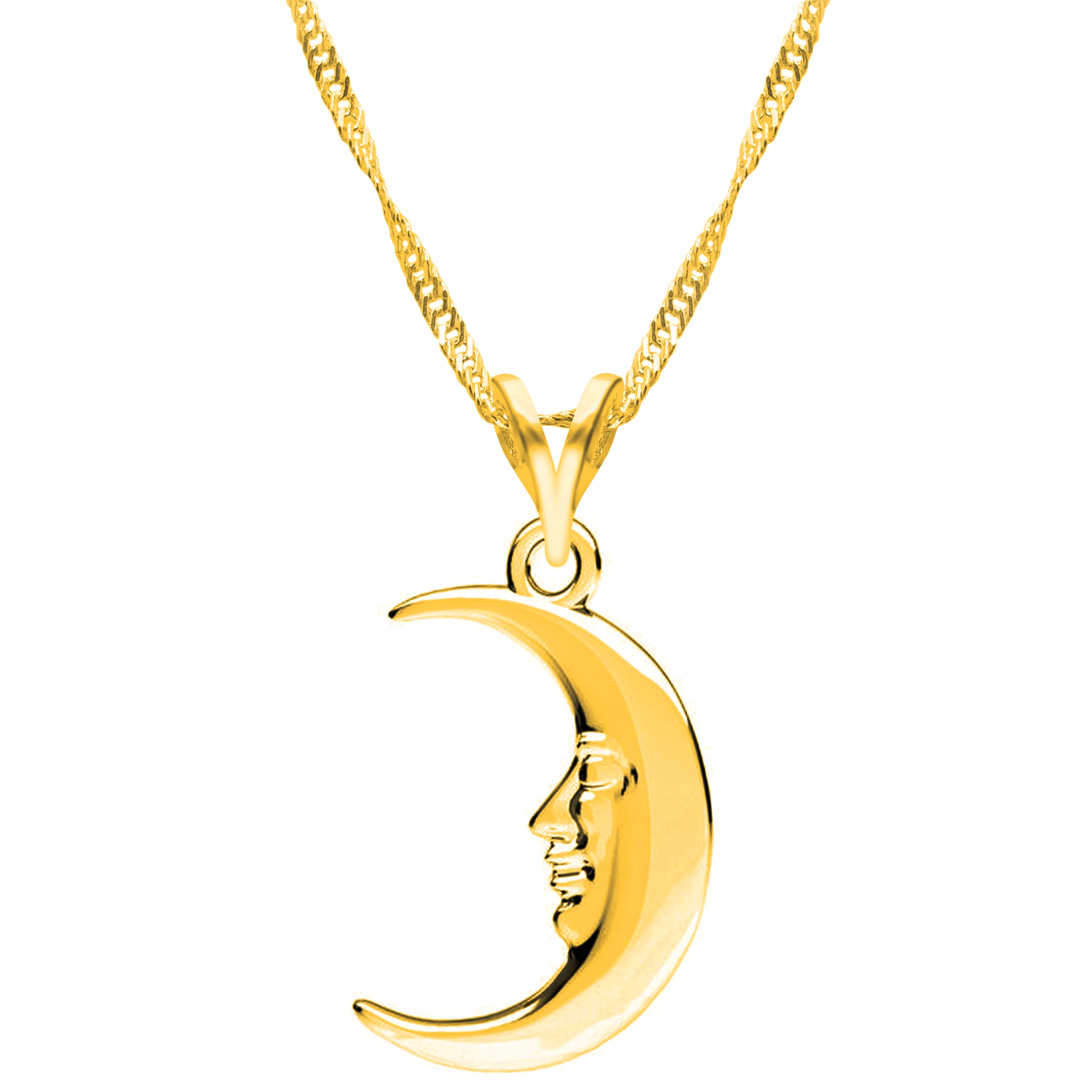 Řetízek zlatý náhrdelník 925 Měsíc Moon