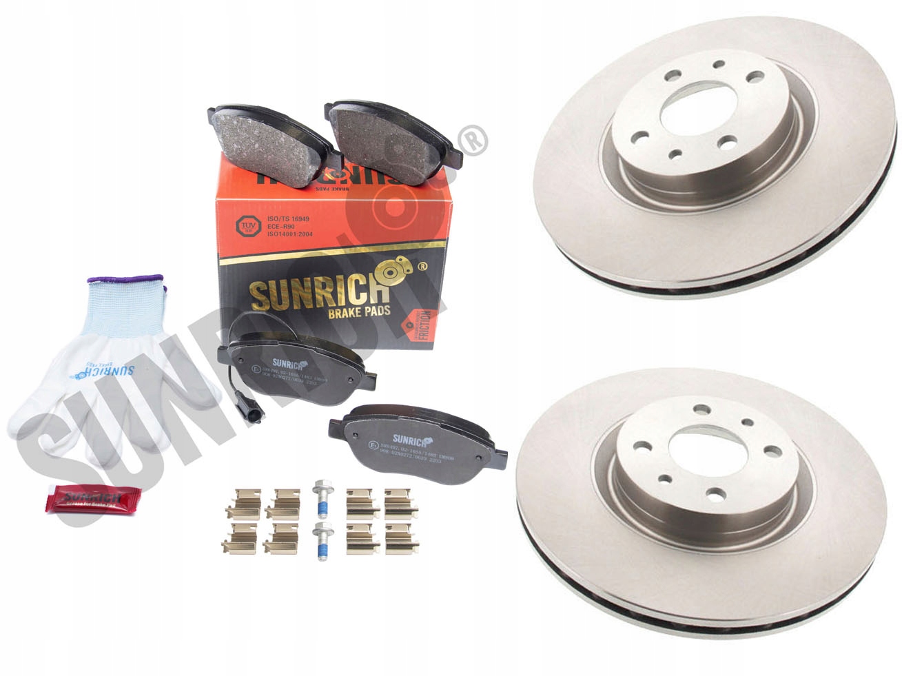 Kotouče 284 mm Brzdové destičky přední Fiat Stilo Bravo 2 Idea Linea Doblo