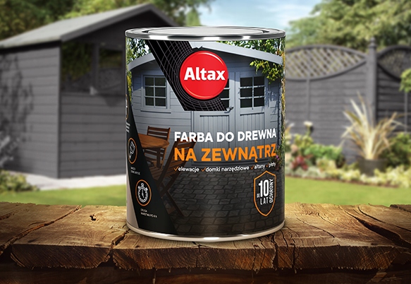 Altax Farba do Drewna Na Zewnątrz 2,5L Antracyt
