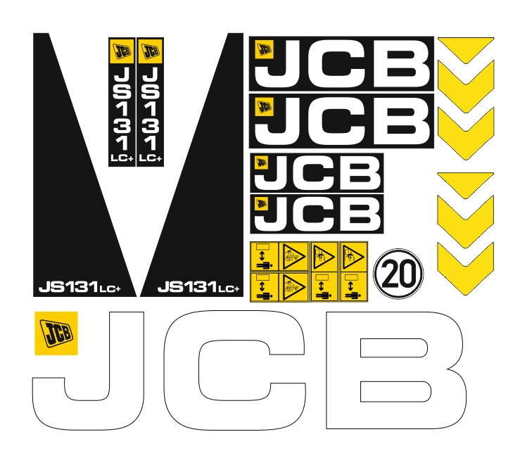 Samolepky samolepka Jcb JS131LC+