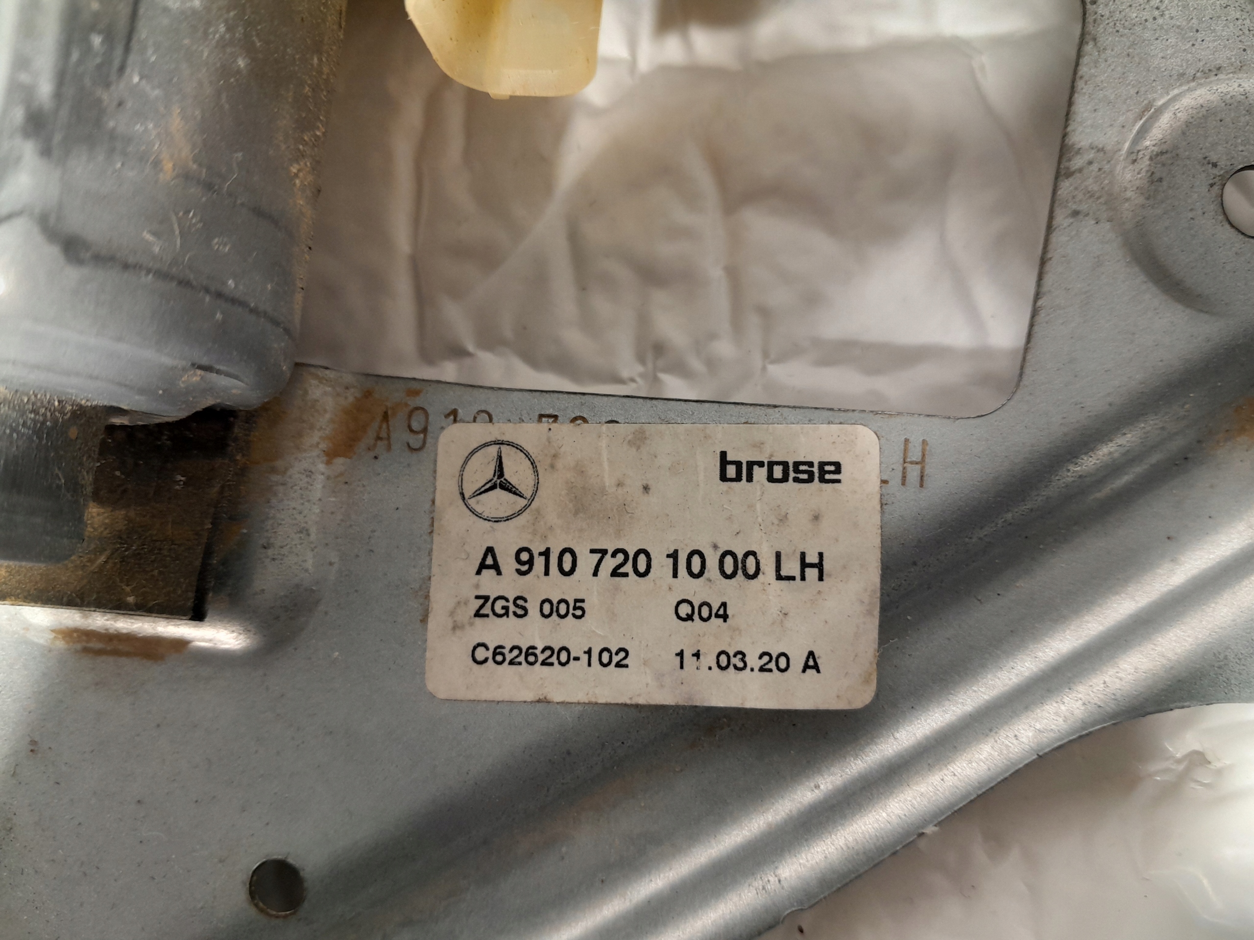 MERCEDES SPRINTER W910 mechanism windows left A9107201000