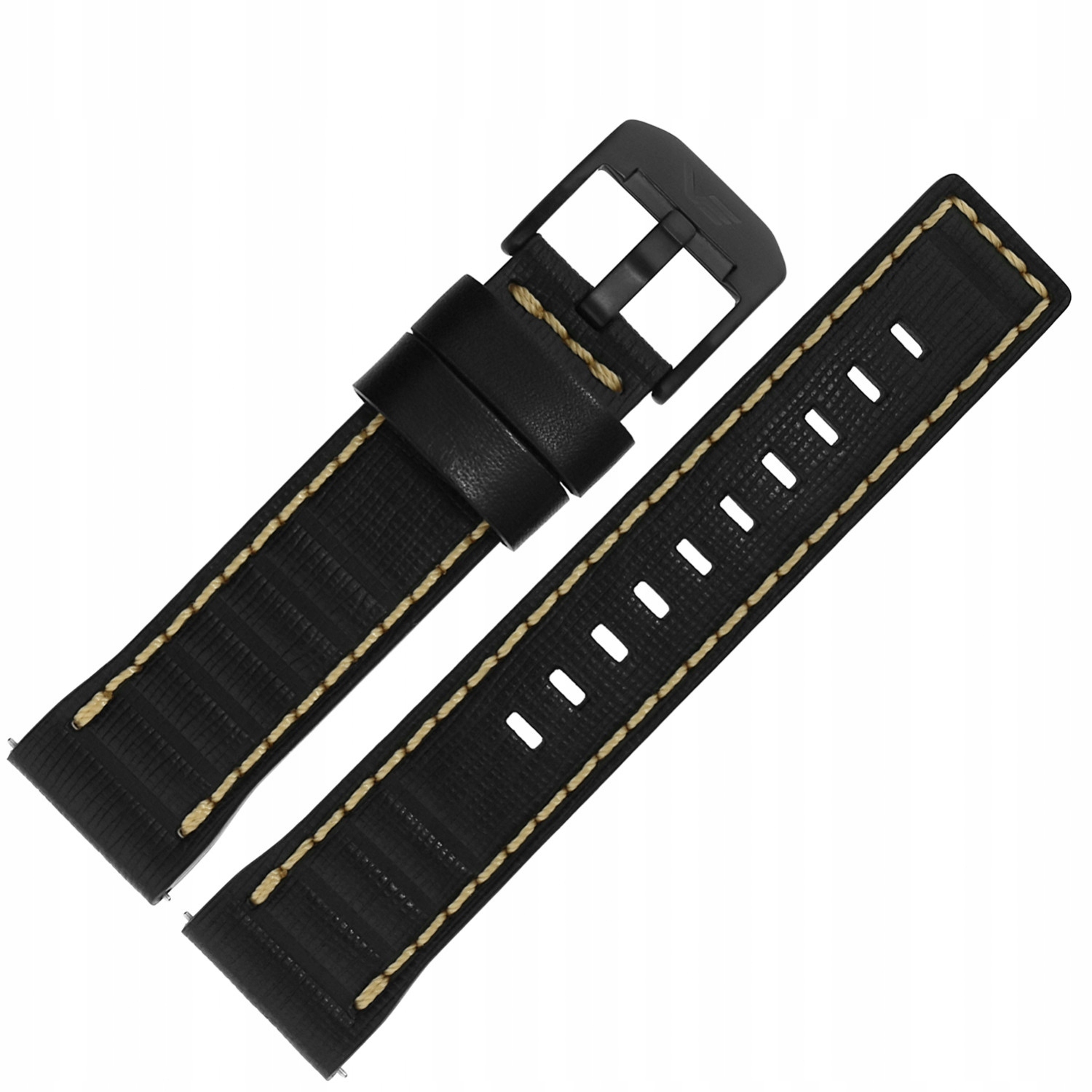 Systema pásek kůže (E724) černý s krémovou p. černou kl.