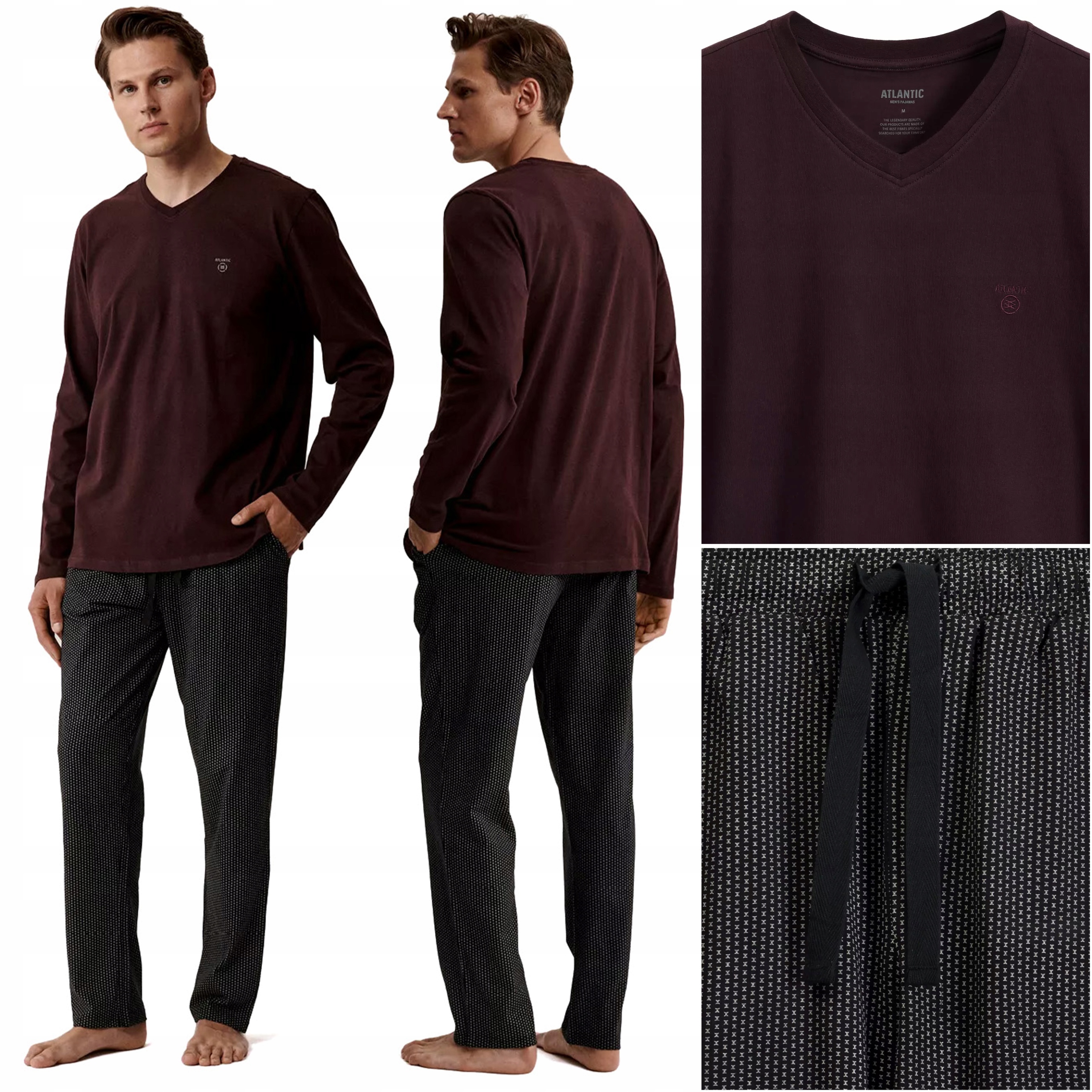 Pánské teplákové pyžamo Atlantic Dárek sada 100% Bavlna velikost M