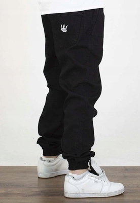 Kalhoty Jigga Wear Crown Jogger Jeans černé