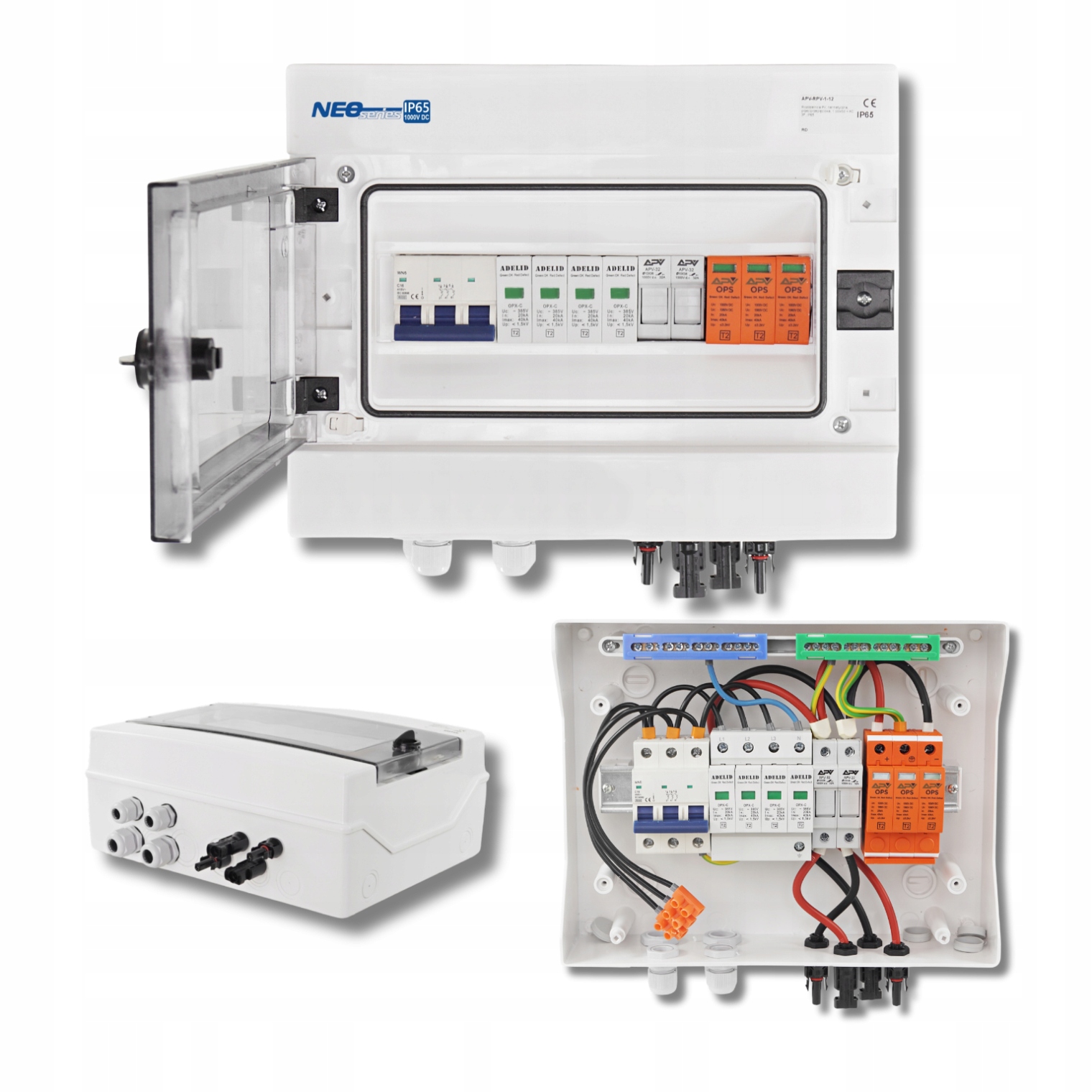 Rozdzielnica Natynkowa 1F Pv 1000V Dc/ac 1 String Do Sieci Fotowoltaicznych