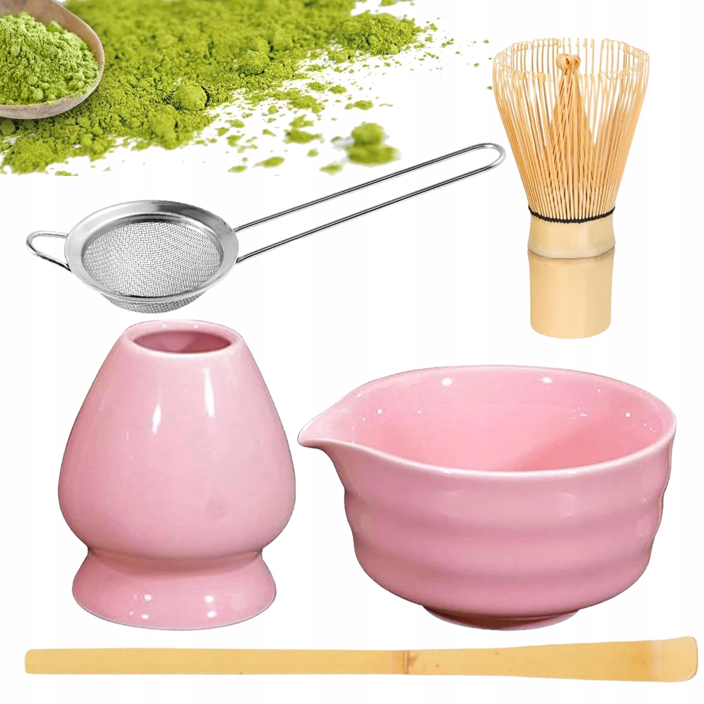 Levně Sada Pro Matchy S Pohodlným Čištěním Růžová