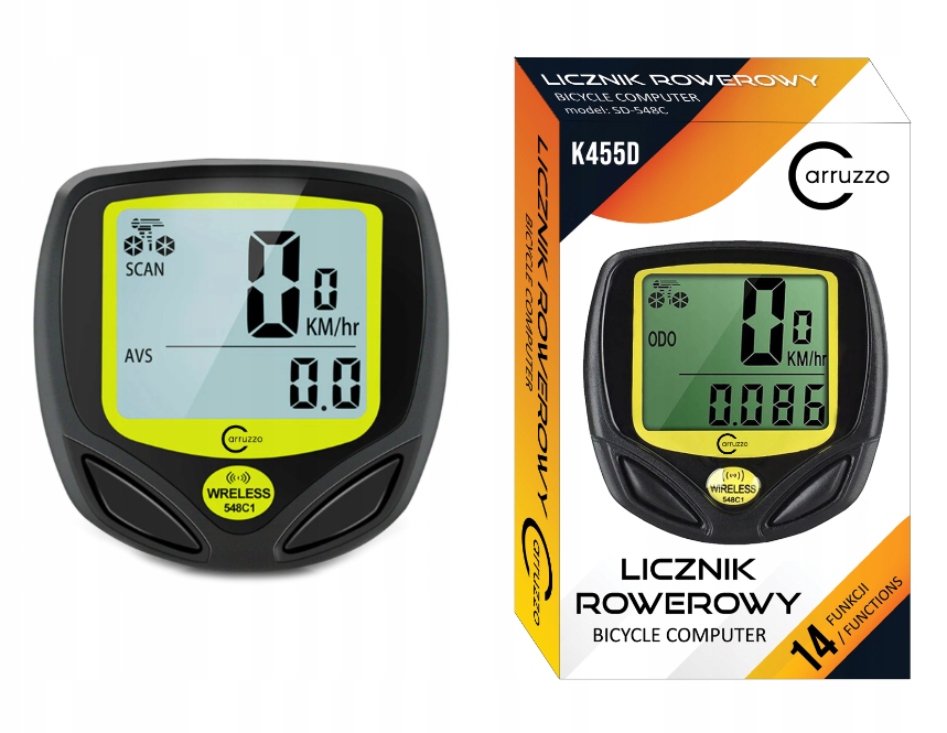 LICZNIK ROWEROWY BEZPRZEWODOWY PRĘDKOŚCIOMIERZ KOMPUTER DO ROWERU WOODOODPO Kod producenta DM-K455E-X