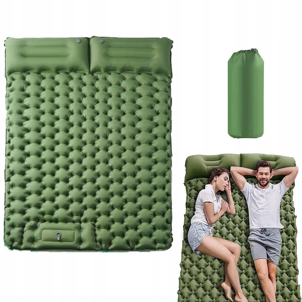 Dvojitá Samonafukovací Karimatka Kempingová Pro 2 Osoby Matrace Velká