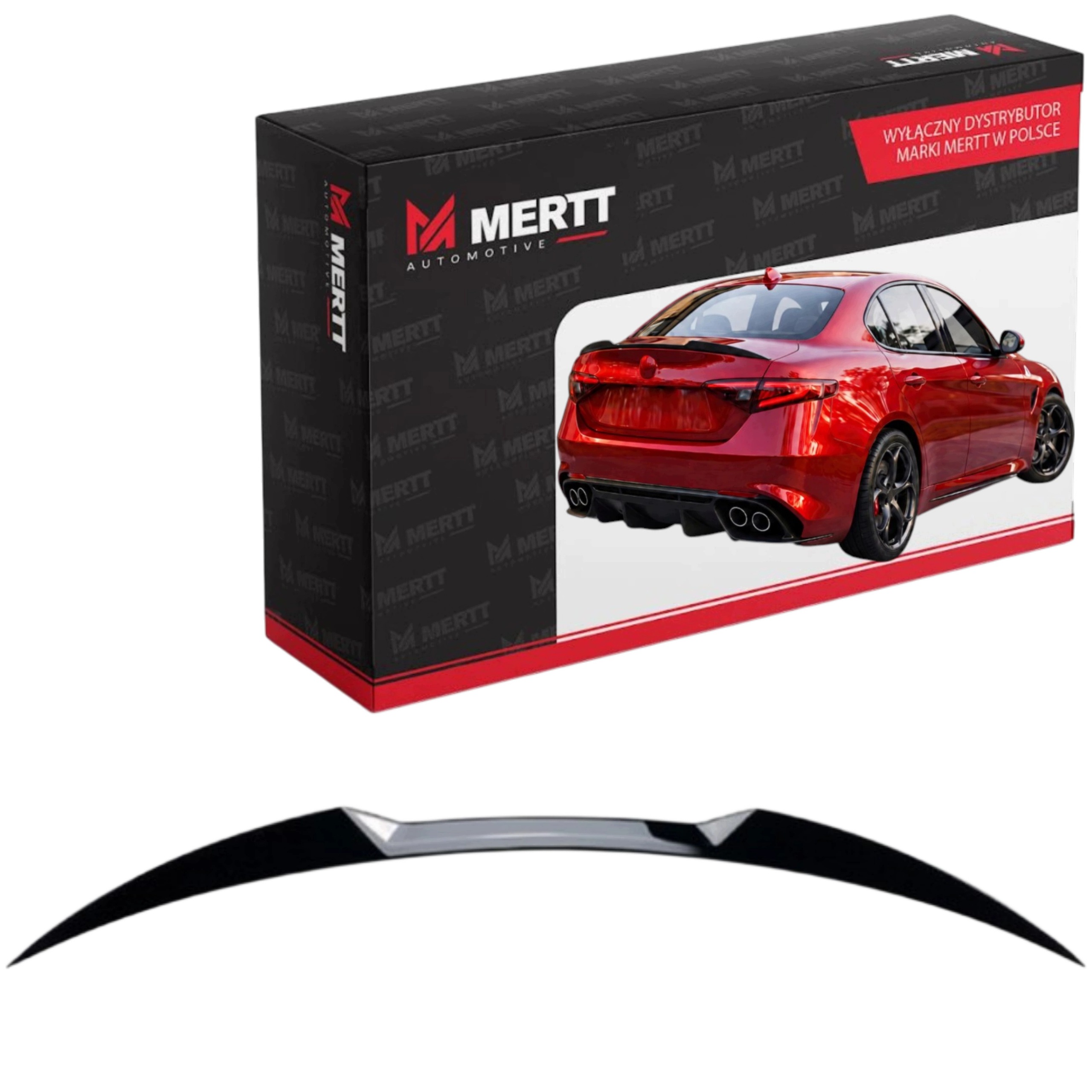 Spoiler Černý Lesk Lotka Spojler na zadní nosič Alfa Romeo Giulia 2015+