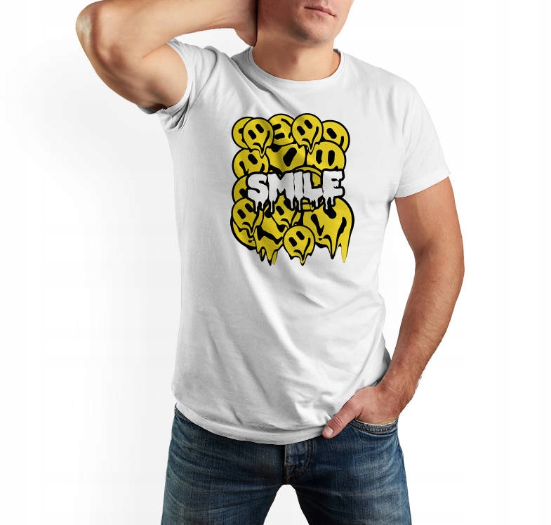 

Koszulka męska Smile t-shirt z nadrukiem 4XL