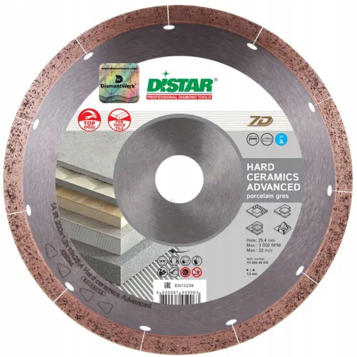 Distar Diamantový Kotouč Hard Ceramics Advanced 115 x 1,6 x 10 x 22,23 mm